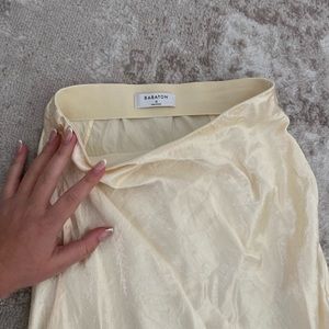 Aritzia satin midi skirt